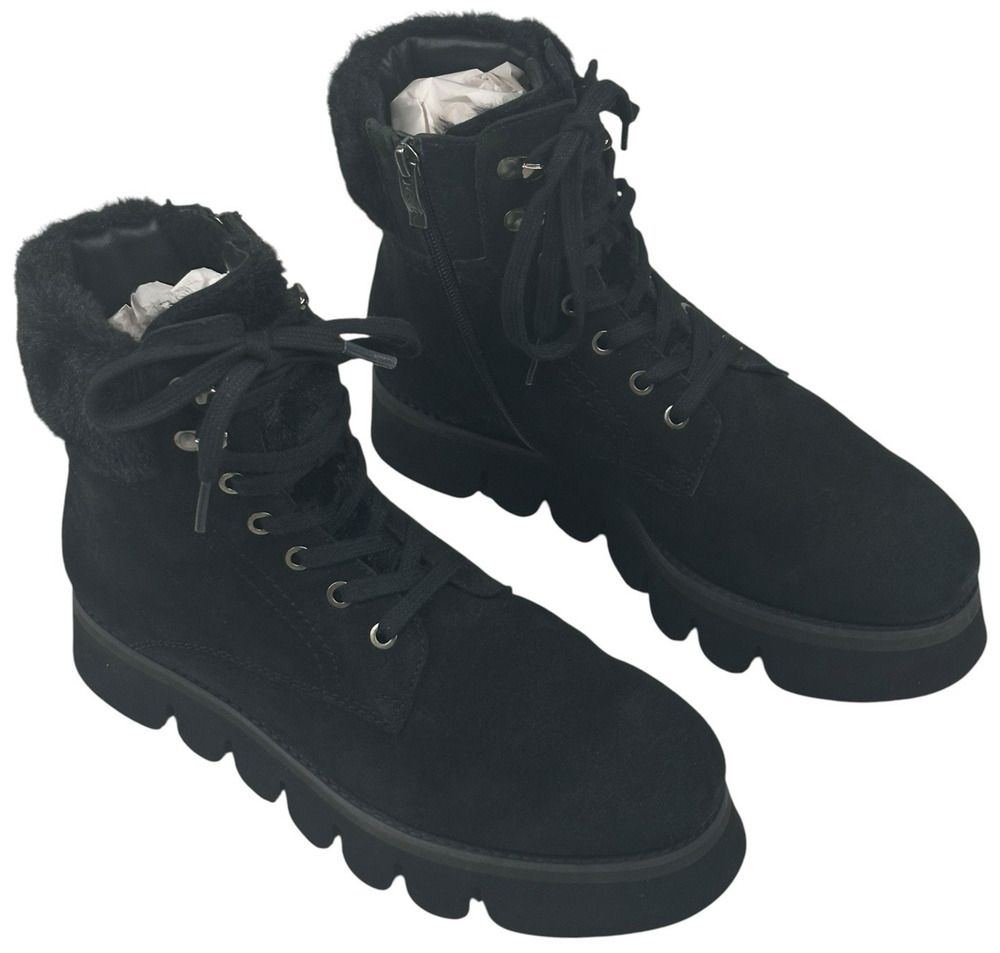 Ara Vesta Black Suede Winter Platform Boots Womens Size US 10 UK 7.5 New $200
